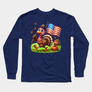 Patriotic Turkey Long Sleeve T-Shirt